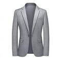 thumbnail image 1 of cllios Mens Blazer&Sport Coat One Button Slim Fit Blazer Jacket Big and Tall Shawl Collar Long Sleeve Sport Coat Business Casual Suit Jacket Gray XXXXXL, 1 of 4
