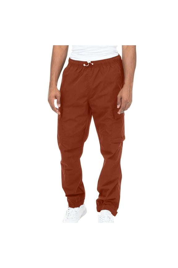 Mens Cargo Pants Big and Tall Athletic Pants Outdoor Hiking Trousers Gym Travel Cargo Pants Multi Pockets