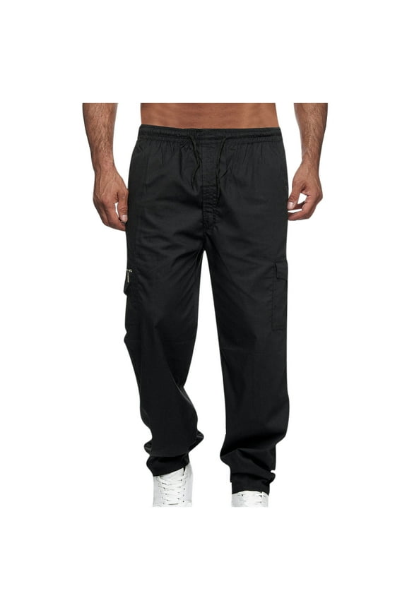 Mens Cargo Pants Relaxed Fit Multi Pockets Pants Work Military Pants Casual Camping Cargo Pants
