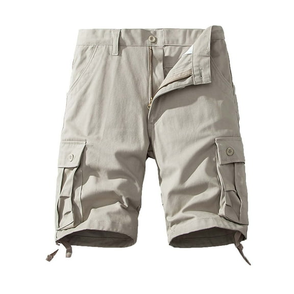 cllios Mens Cargo Shorts Big and Tall Outdoor Athletic Shorts Lightweight Travel Cargo Shorts with Multi Pockets Cargo Shorts for Men Under $10 Beige,XXXL