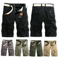 thumbnail image 1 of cllios Mens Cargo Shorts Big and Tall Multi Pockets Short Pants Outdoor Summer Workwear Solid Color Cargo Shorts, 1 of 8