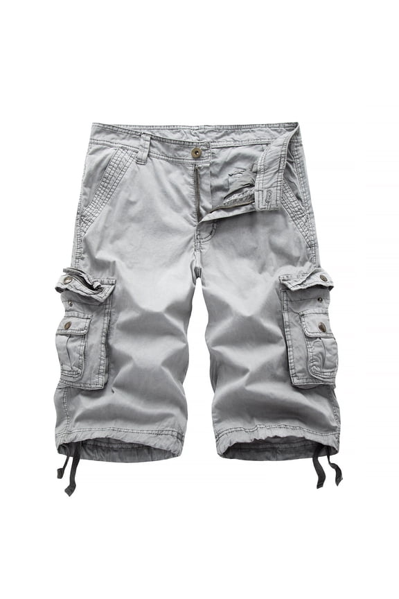 Mens Cargo Shorts Big and Tall Multi Pockets Shorts Outdoor Combat Shorts Summer Travel Stretch Shorts