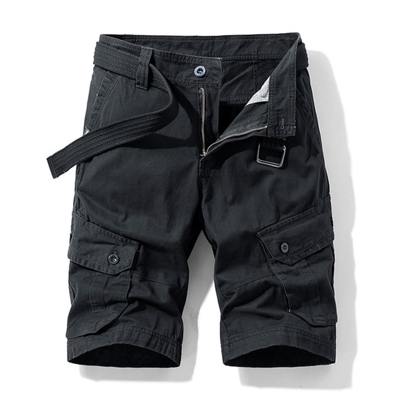 cllios Mens Cargo Shorts Outdoor Hiking Work Shorts Comfortable Travel Cargo Shorts with Multi Pockets Cargo Shorts for Men Under $5 Black,32