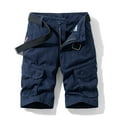 thumbnail image 1 of cllios Mens Cargo Shorts Outdoor Hiking Work Shorts Comfortable Travel Cargo Shorts with Multi Pockets Cargo Shorts for Men Under $5 Blue,32, 1 of 4