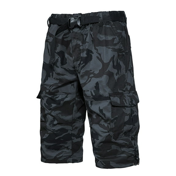 cllios Mens Cargo Shorts Outdoor Tactical Work Shorts Running Workout Cargo Shorts with Multi Pockets Cargo Shorts for Men Under $5 Black,XXXXXL