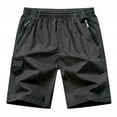 thumbnail image 1 of cllios Mens Cargo Shorts Summer Elastic Waist Work Shorts Lightweight Athletic Shorts with Multi Pockets Fathers Day Gifts Dark Gray,XXXXL, 1 of 6