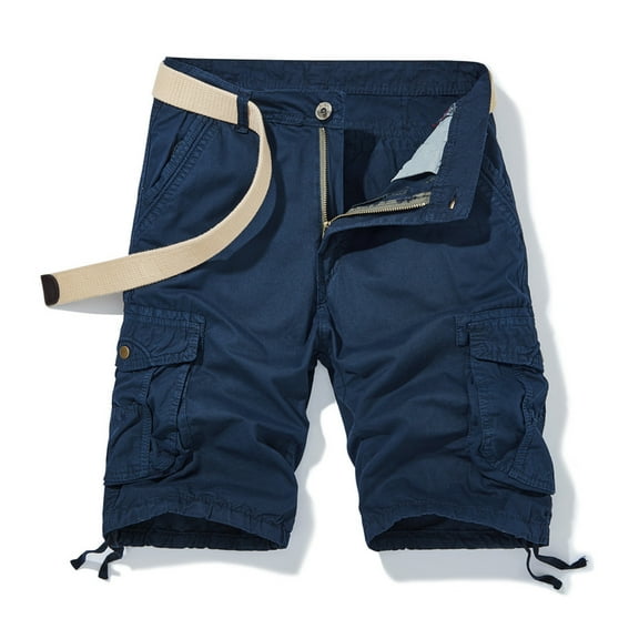 cllios Mens Cargo Shorts Summer Tactical Work Shorts Lightweight Workwear Cargo Shorts with Multi Pockets Fathers Day Gifts Dark Blue,XL