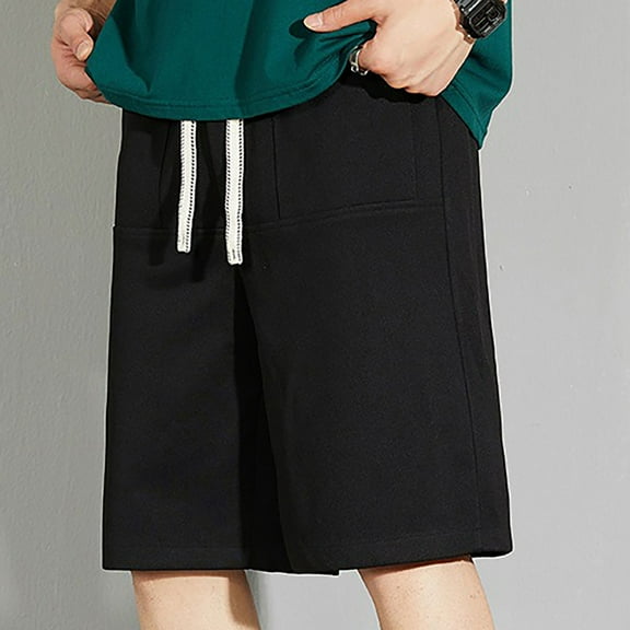 cllios Mens Casual Shorts Summer Athletic Shorts Comfortable Utility Cargo Shorts with Multi Pockets Fathers Day Gift Ideas Black,XXXXXXXL