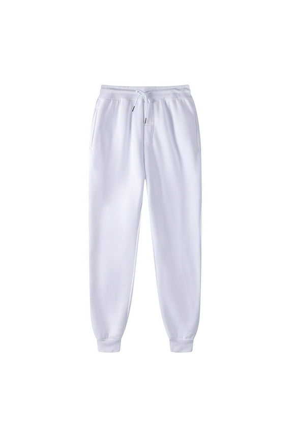 Mens Elastic Waist Drawstring Workout Joggers Sweatpants Casual Cuffed Ankle Sweats Pants with Pockets