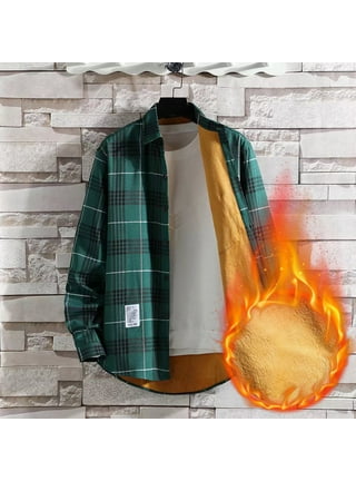 Fleece Lined Flannel Shirt Men