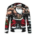 thumbnail image 1 of cllios Mens Funny Christmas T Shirts,Long Sleeve Round Neck Shirts Novelty Snowman Xmas Holiday Printed Tops Big and Tall Christmas Gift Shirts for Men, 1 of 4