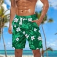 thumbnail image 1 of cllios Mens Hawaiian Swim Trunks 7 Inch,Quick Dry Swimming Shorts with Drawstring Elastic Waist Swimwear Bathing Suits Summer Tropical Floral Beach Shorts with Pockets, 1 of 5