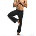 thumbnail image 1 of cllios Mens Ice Silk Long Yoga Pant Low Rise Elastic Drawstring Sleep Bottom, 1 of 7