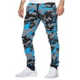 thumbnail image 1 of cllios Mens Jogger Pants Camouflage Drawstring Straight Trousers Casual Mid Elastic Waist Tapered Sweatpants Gym Sport Athletic Jogging Pants with Pockets, 1 of 4