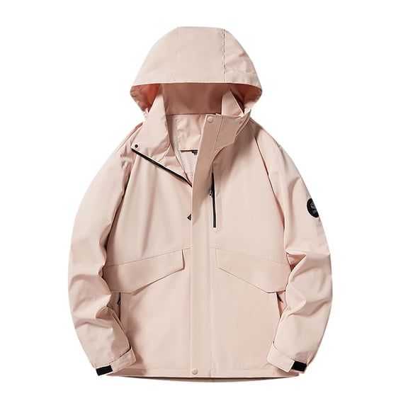 cllios Mens Rain Jacket Waterproof with Hooded Big and Tall Hiking Coat Lightweight Windbreaker Water Resistant Jacket Coats Outdoor Hiking Biking Jackets