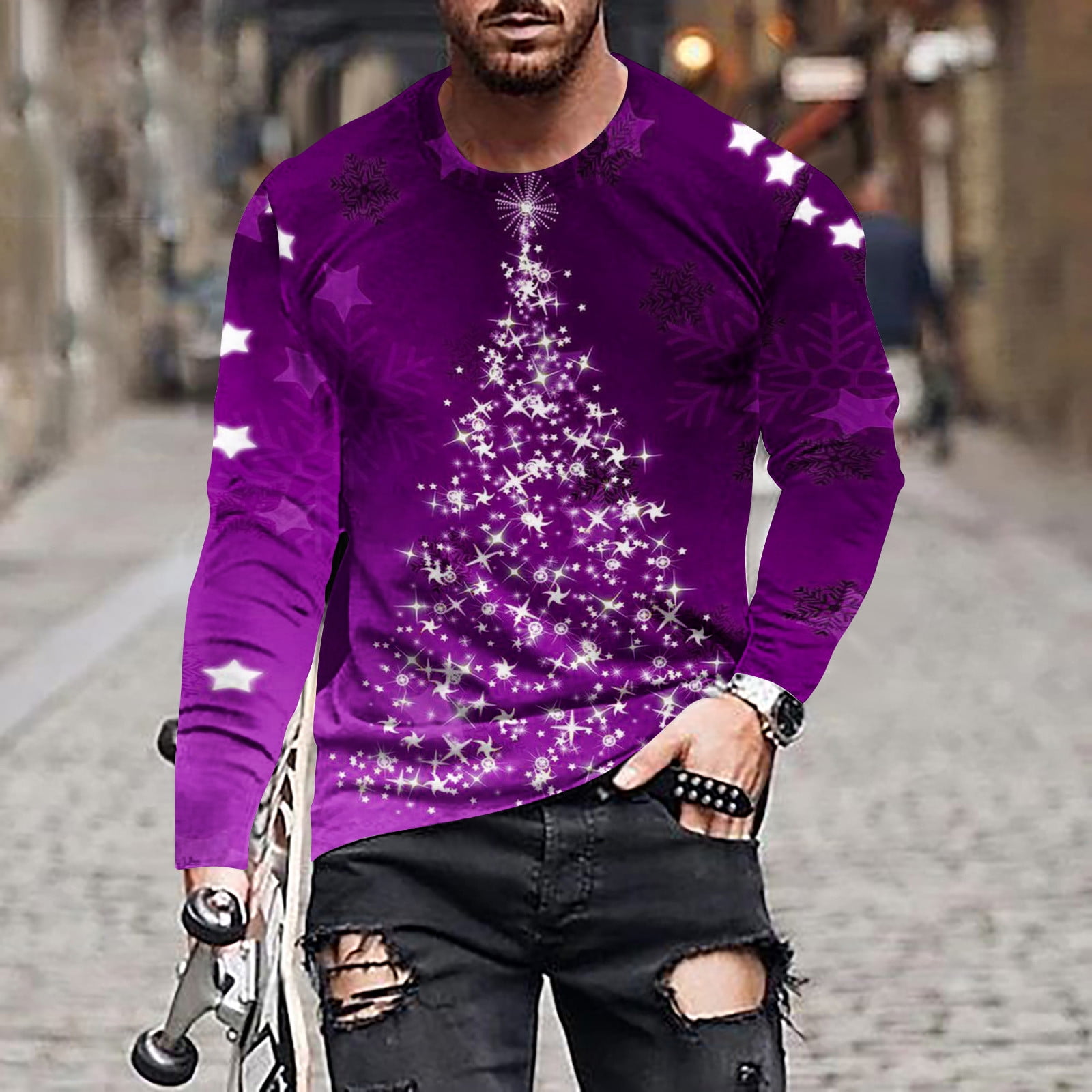cllios Mens Shirts 3D Christmas Tree Graphic Tees Kuwait Ubuy