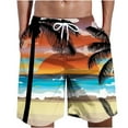 thumbnail image 1 of cllios Mens Summer Hawaiian Shorts Fashion Graphic Beach Shorts Palm Trees Surfing Shorts Lightweight Breathable Comfort Sporting Shorts Quick Dry Board Shorts Swim Trunks Khaki XL, 1 of 4