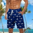 thumbnail image 1 of cllios Mens Swim Shorts with Pockets,5 Inch Quick Dry Swim Trunks Men Palm Tree Tropical Hawaiian Beach Shorts Casual Elastic Waisted Drawstring Bathing Suits Swimwear, 1 of 5