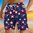 thumbnail image 1 of cllios Mens Swim Trunks 4th of July Quick Dry Swim Shorts Beachwear for Men Summer Holiday Beach Shorts Elastic Waisted Drawstring Board Shorts, 1 of 4