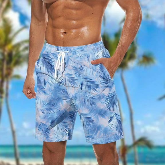cllios Mens Swim Trunks 9 Inch Stretch Swimming Shorts Quick Dry Board Shorts without Liner Lightweight Elastic Waisted Drawstring Beach Shorts Summer Hawaiian Shorts for Men