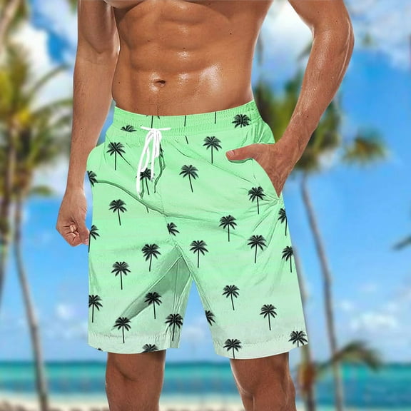 cllios Mens Swimming Shorts Long,Men's Swim Trunks 9 Inch Quick Dry Bathing Suit Tropical Hawaiian Beach Shorts Swimming Boardshorts with Pockets