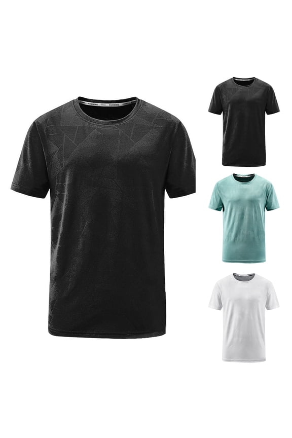Mens T-Shirts Workout Shirts for Men Athletic Running Gym Quick Dry Short Sleeve Performance Moisture Wicking T Shirt