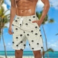 thumbnail image 1 of cllios Mens Tropical Swim Trunks 5 Inch Surfing Shorts Quick Dry Bathing Suits Big and Tall Stretch Waist Board Shorts with Pockets Drawstring Bathing Suits Swimwear, 1 of 5