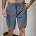 thumbnail image 1 of cllios Mens Workout Sweat Shorts 5 Inch Cotton Casual Fitness Mens Athletic Gym Shorts Multi Pockets Outdoor Hiking Work Cargo Shorts, 1 of 7