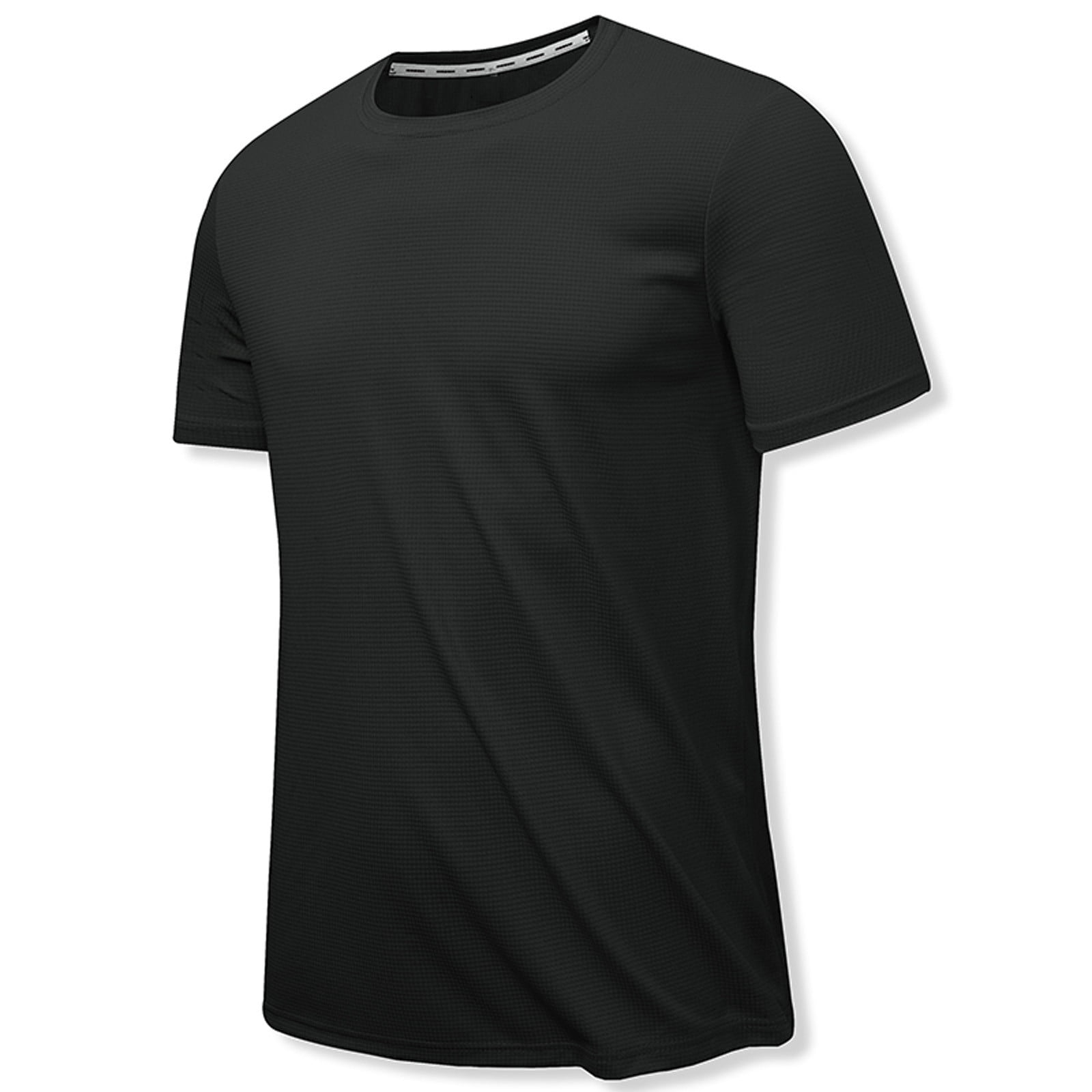 cllios Moisture Wicking Shirts for Men Big and Tall Quick Dry Athletic  Exercise Active Gym Performance Short Sleeve Tee Tops 