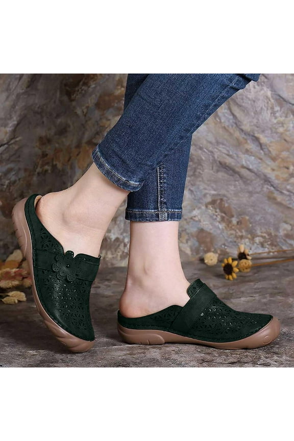 Mules for Women Summer Beach Clogs Sandals Closed Toe Mules Shoes Casual Working Nurse Shoes