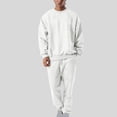 thumbnail image 1 of cllios Oversized Sweatsuits for Men Solid Color Tracksuits Regular Fit Long Sleeve Sweashirts and Sweatpants 2 Piece Outfits Matching Lounge Sets, 1 of 8