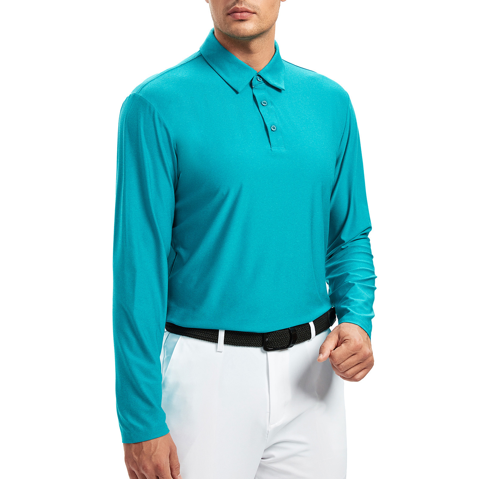 cllios Polo Shirt for Men Deal of the Day, Fashion Solid Color Long