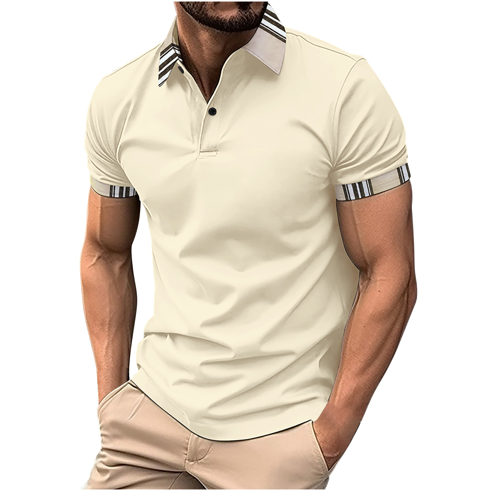 cllios Polo T Shirts for Men Big and Tall Slim Fit Short Sleeve Polo T ...