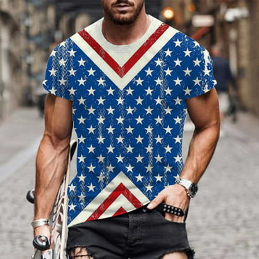 American Flag Shirts for Men 4th of July Patriotic Graphic Tee Shirt ...