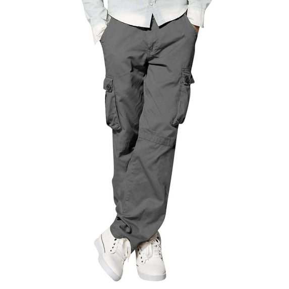 cllios Prime Clearance Mens Cargo Pants Plus Size Multi Pockets Pants Outdoor Military Trousers Lounge Jogger Cargo Pants