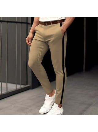 Mens Skinny Striped Trousers