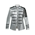 thumbnail image 1 of cllios Prince Charming Costume Jacket Mens Fashion Sequins Tuxedo for Men Bling Blazer Uniform Drummer Parade Outfits, 1 of 1