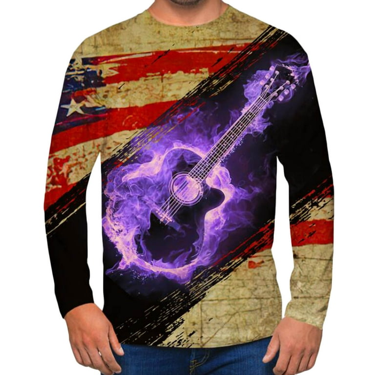cllios Sales Today Clearance Graphic Tees Men Casual 3D Print