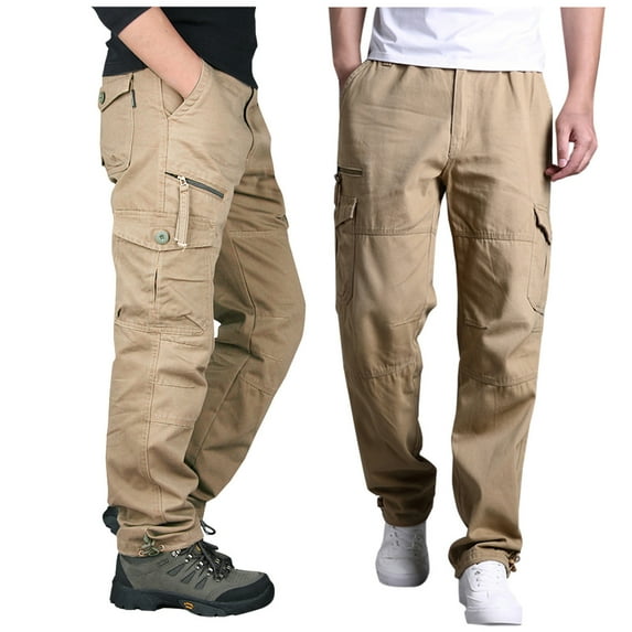 cllios Men's Cargo Pants Big and Tall Multi Pockets Pants Outdoor Military Trousers Running Hiking Cargo Pants