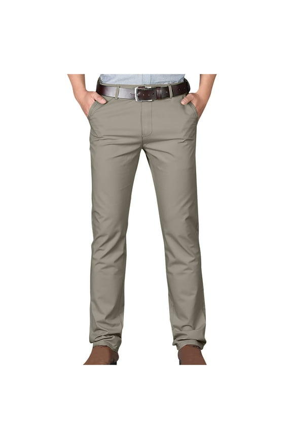 Mens Dress Pants Big and Tall Men's Classic-Fit Wrinkle-Resistant Flat-Front Chino Pant Casual Business Skinny Stretch Pants Golf Pants