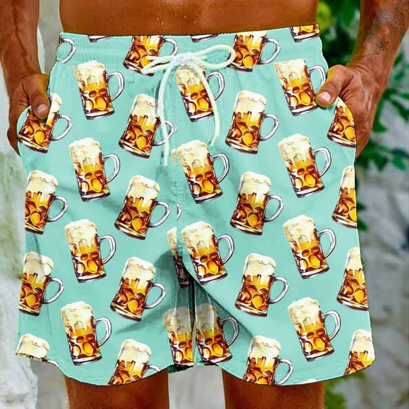 cllios Swim Trunks Men 7 Inch Quick Dry Board Shorts Oktoberfest Elastic Waisted Surfing Shorts Lightweight Drawstring Beach Shorts Summer Holiday Shorts
