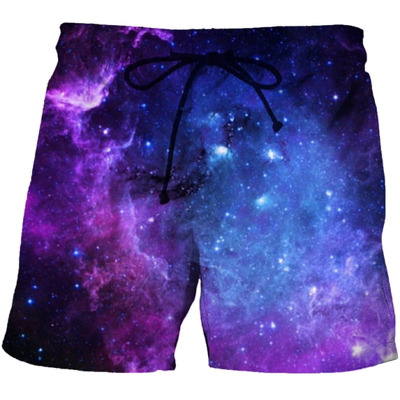 cllios Swim Trunks Men Cool Gradient Print Swimming Shorts Lightweight Quick Dry Board Shorts Summer Elastic Waist Bathing Suits Casual Drawstring Swimwear Purple M