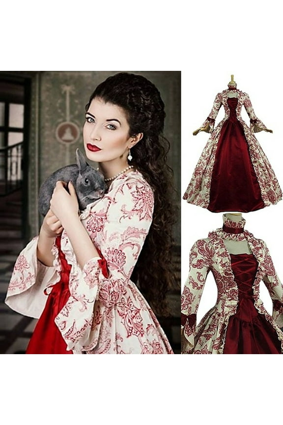 Victorian Dress for Women 1800S Medieval Renaissance Dress Corset Flare Sleeve Vintage Dress Cocktail Party Ball Gown