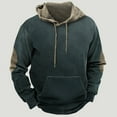 thumbnail image 1 of cllios Vintage Sweatshirt for Men Western Ethnic Tribal Printed Sweatshirt Aztec Hoodies with Pockets Casual Long Sleeve Pullover Oversized Color Block Pullover Tops with Elbow Patches Army Green XL, 1 of 3
