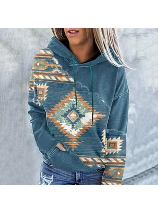 Western print hoodie sale