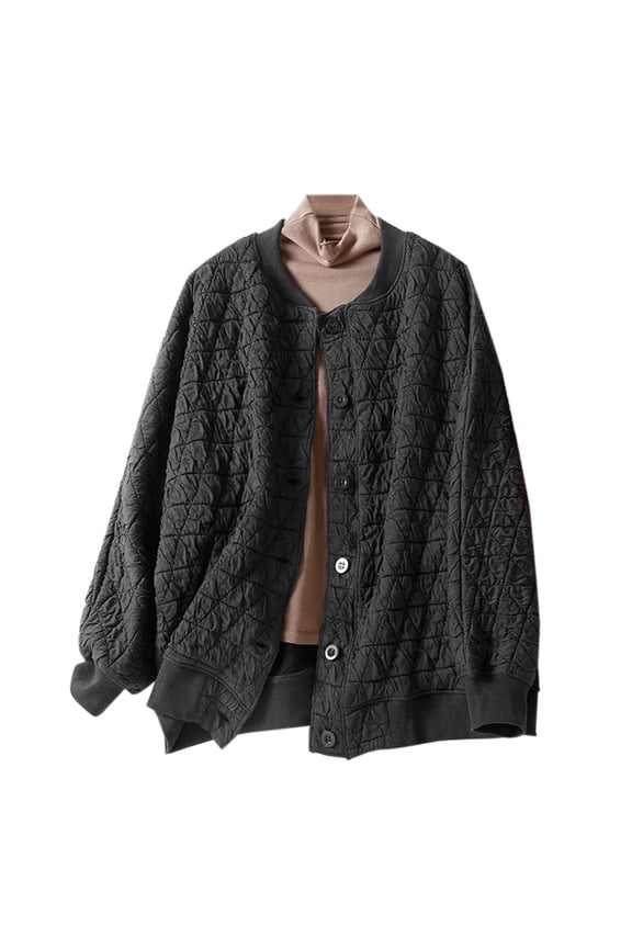 Women's Lightweight Dolman Quilted Jackets Winter Button Down Casual Outwear Coat with Pockets Jackets for Women Fall Fashion