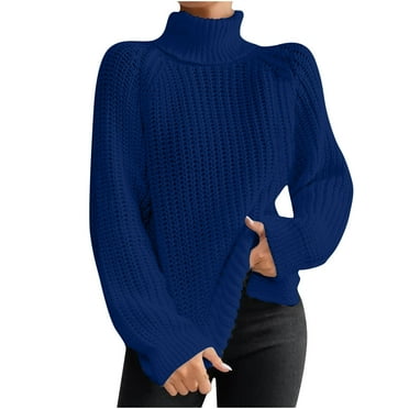 cllios Women's Turtleneck Oversized Sweaters 2023 Fall Long Sleeve Tunic Pullover Sweater Solid Color Soft Knitted Cozy Jumper Tops