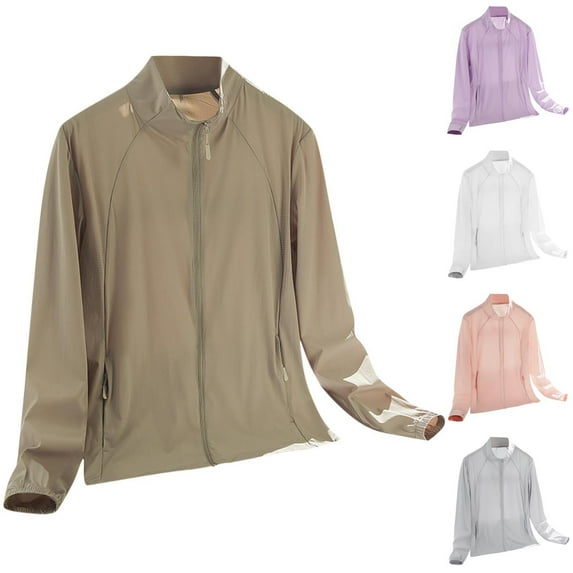 cllios Women's UPF 50+ Lightweight Athletic Jacket Sun Protection Full Zip Long Sleeve Shirts Hiking Outdoor UV Sun Shirts with Pockets