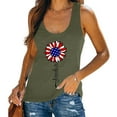cllios Womens Independence Day Tank Tops Clearance Patriotic Red White