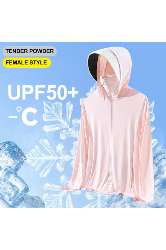 Womens Sun Shirts Plus Size Hooded UPF 50+ Long Sleeve Fishing Shirt Full Zip UV Protection Rash Guard with Mask and Detachable Hood